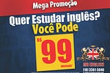 SUA OPORTUNIDADE DE ESTUDAR INGLÊS CHEGOU!!!