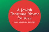 A Jewish Christmas Rhyme for 2023