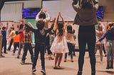 Kids dancing at summer camp