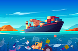 How do ships and transportation pollute the seas