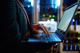 IT Professional Working In A Data Center