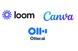 White image of three logos for Loom, Canva and Otter.ai