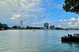 A photo from Cologne, Germany, next to the Hohenzollern Bridge.