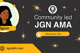 Community-Led JGN AMA: Answers & Winners List