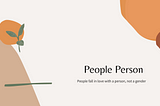 Better be a people person!