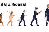 Traditional AI vs. Modern AI.