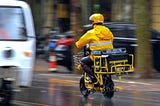 Behind the takeaway delivery service: couriers stuck in algorithms.