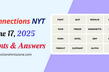 Connections Hints and Answers June 17