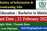 Ministry of Information and Broadcasting Jobs 2023