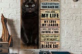 MUST BUY Your friend your partner your black cat poster