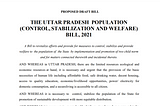 Two Child Policy Bill Draft By The UP Government