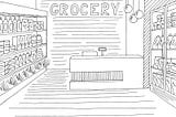 Sketch of a grovery store