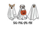 Retro Ghost Dog Spooky Season Svg, Ghost Dog Halloween Png, Funny Dog Halloween Svg, Dog Owners Svg, Dog Lovers Jpg, Pdf Digital Download