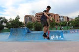 Scooters Rule the Turia Skate Park
