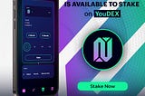 You can stake by your smartphone on #YouDEX