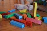 Child playing with blocks