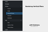 Bootstrap Vertical Menu with Submenu on Click