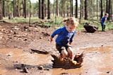 Why adults need to learn to jump and play in mud puddles?