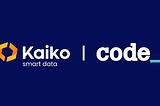 CODE Partners with Kaiko, Leading Global Digital Asset Market Data Provider