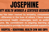 New Yorkers in Behavioral Health — Josephine: Behavioral Health Community Health Worker and…