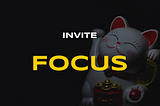 invite focus, cat on the background
