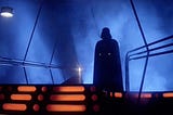 Darth Vader standing ominously in The Empire Strikes Back.