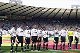 Dunfermline Athletic lineup at Hampden for the 2004 Scottish Cup Final