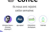 Ils nous ont rejoins cette semaine sur Coffee: christian.drawing17, dyo-digital, colocations-ecologiques, fabrilab