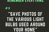 Store Photos of Light Bulbs Used In Your Home Into Evernote