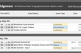 NY Blockchain Week 2019: Aggregated Schedule of Events