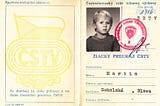 A childhood photo of the author’s first ID from the now defunct country of Czechoslovakia.