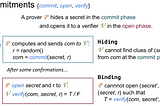 Cryptographic commitments