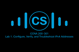 Lab 1. Configure, Verify, and Troubleshoot IPv4 Addresses