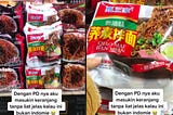 Viral Indomie KW Beraksara Mandarin di China, Awas Tertipu!