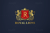 Creative Royal Luxury red shield logo with golden floral