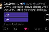 Creativity & Collaboration: An AI Transparency Poll Tiebreaker!