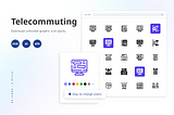 Telecommuting Icons