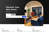 Real Estate home page hero section
