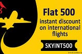 Flight tickets coupon