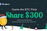 Guess the #Bitcoin price at midnight on New Years' to share in $300 in prizes!