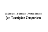 UX Designer vs UI Designer vs Product Designer — Job Description Comparison