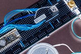 Purely decorative, manipulated image of an electronics prototyping board.