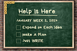 Jan wk 2 (2024) Writing Ideas