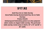 The Quality Table Overlay Rentals at Affordable Prices