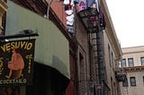 Picture taken by Mark Tulin at the Jack Kerouac Alley, San Francisco, CA.