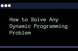 Dynamic Programming DP