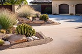 Xeriscape Desert Home with Landscaping Sand in Utah