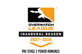 Overwatch League Pre-Stage 2 Power Rankings