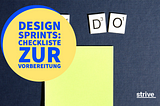 Design Sprints: Checkliste zur Vorbereitung