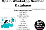 Bulk Email Data: High Quality Spanish WhatsApp Number Database Provider